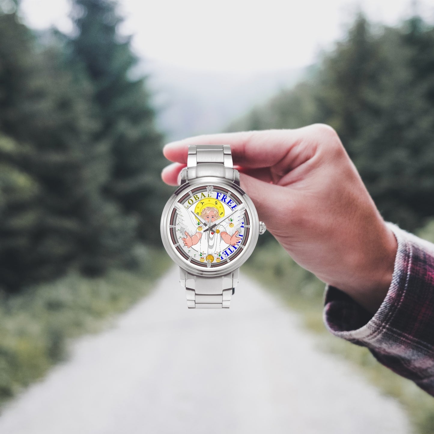 New Steel Strap Automatic Watch (With Indicators) GLOBAL FREEDOM UNITED ARCHANGEL URIEL