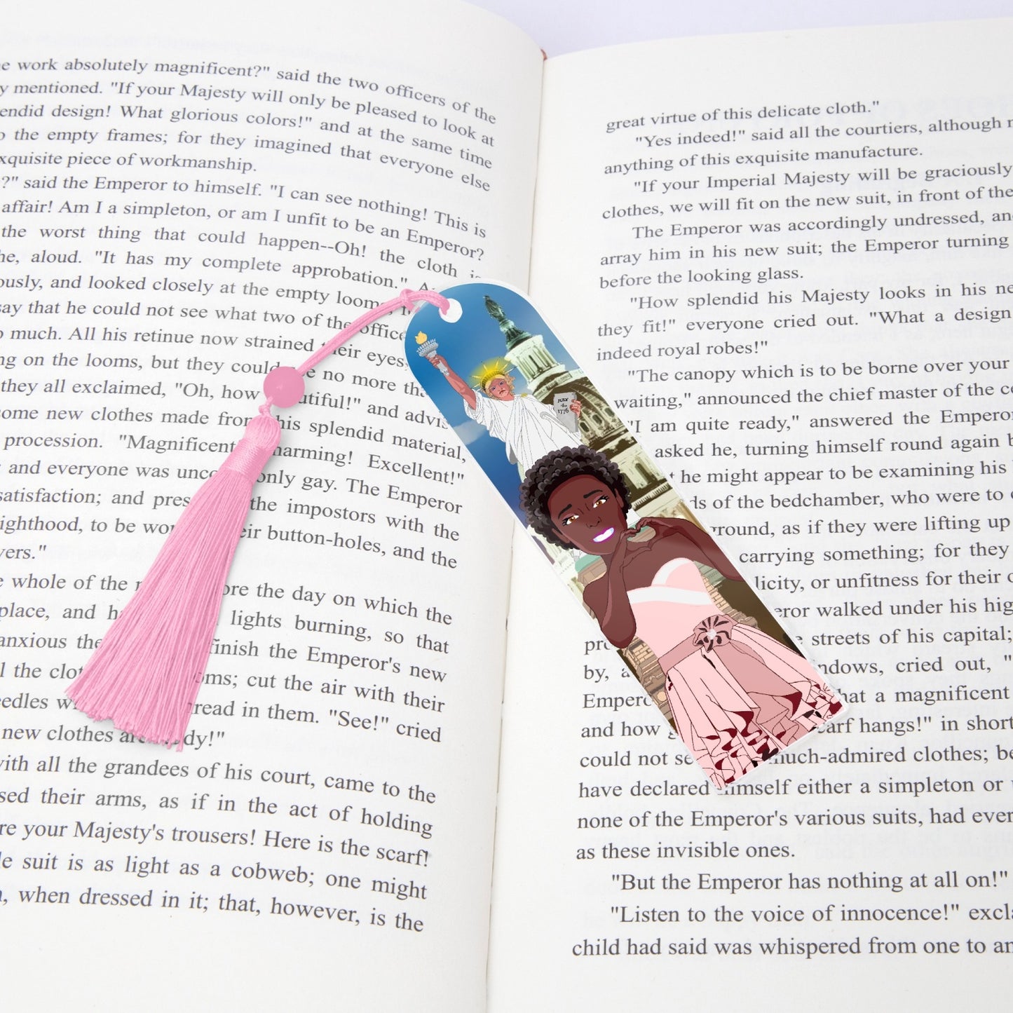 Acrylic Bookmark - Semicircle GLOBAL FREEDOM UNITED© USA GIRL V1
