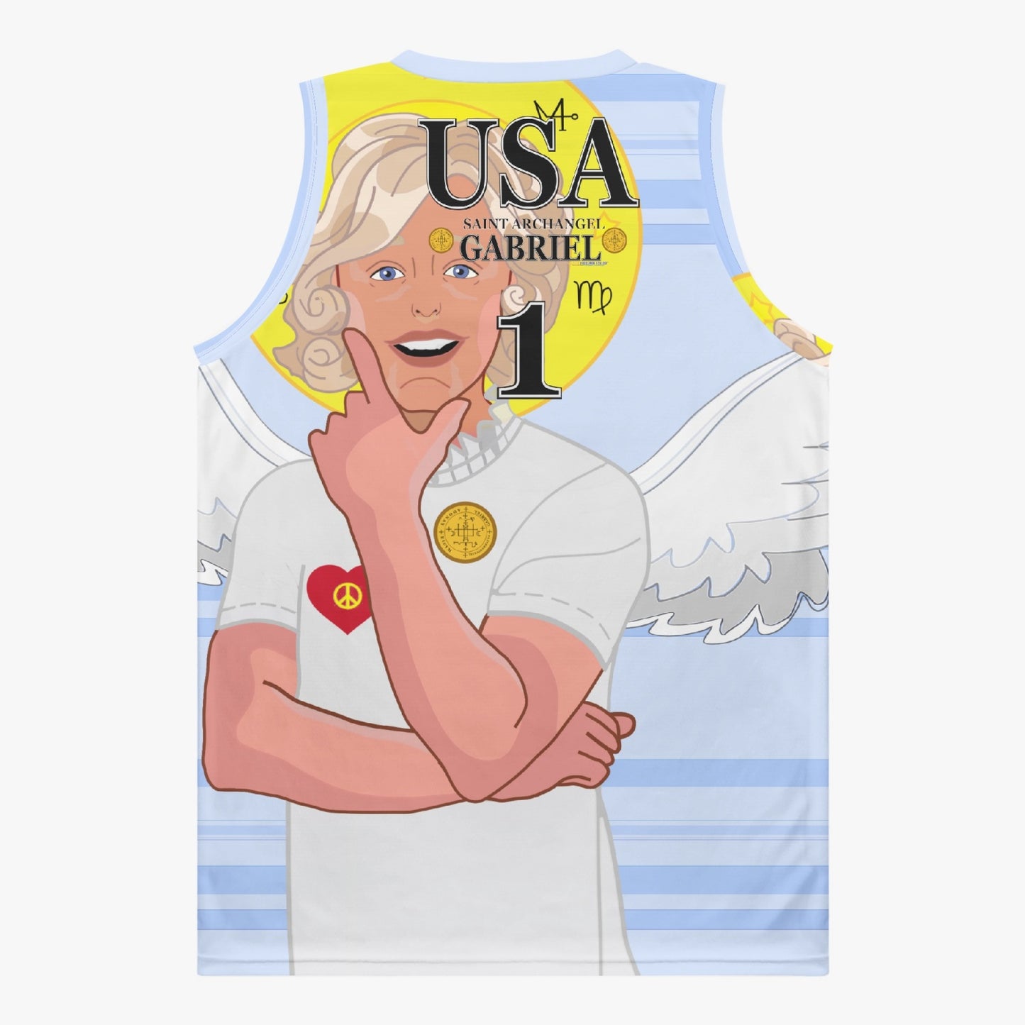 Basketball Jersey GLOBAL FREEDOM UNITED ARCHANGEL GABRIEL USA 1