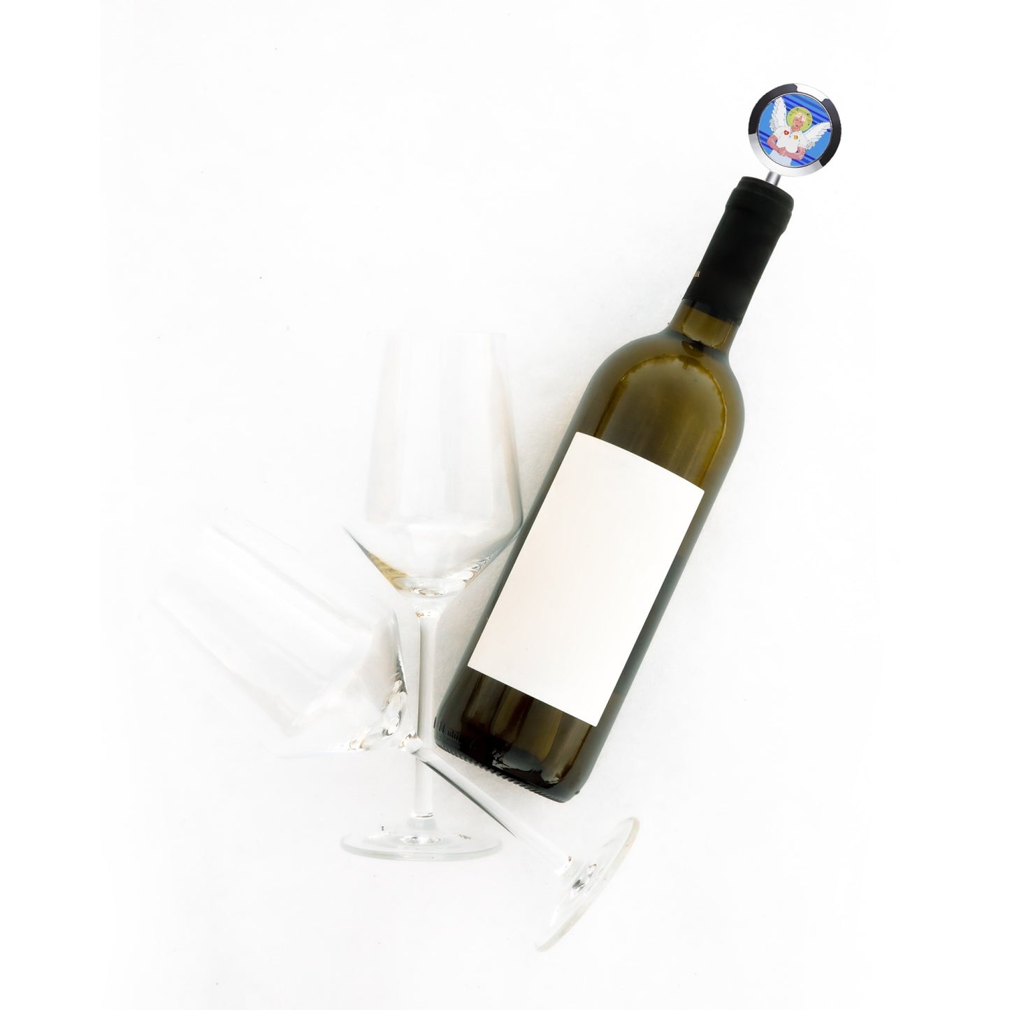 Wine Stopper GLOBAL FREEDOM UNITED ARCHANGEL MICHAEL DEEP BLUE