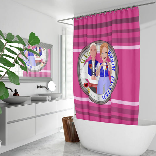 GLOBAL FREEDOM UNITED© Couple Albania Pink2 Quick-drying Shower Curtain