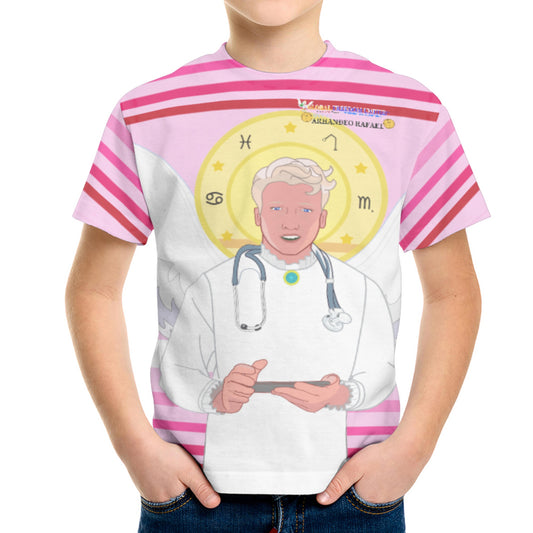 Kid´s T-shirt GLOBAL FREEDOM UNITED© Archangel Rafael Croatia Pink1