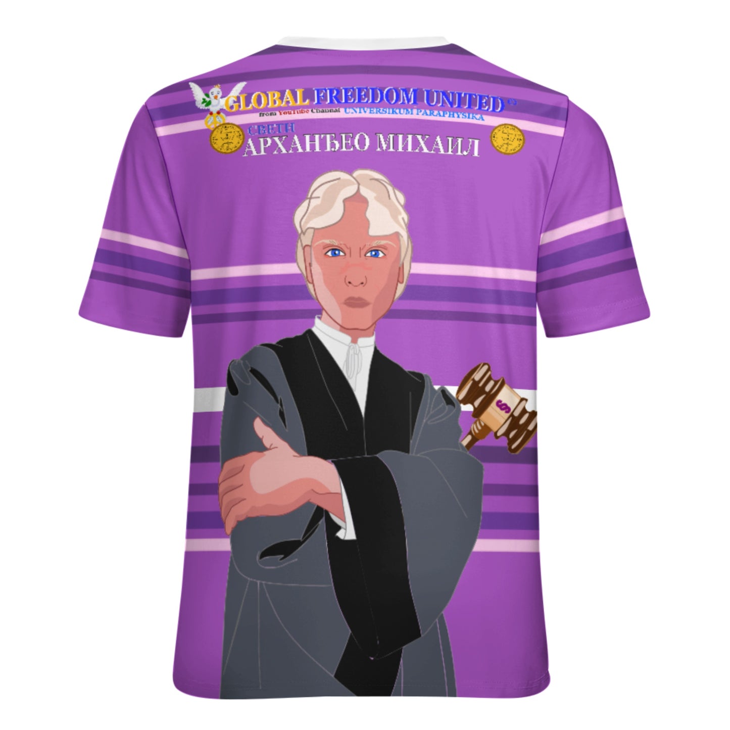 Women´s T-shirt  GLOBAL FREEDOM UNITED© Archangel Michael Serbia V5 Lilac