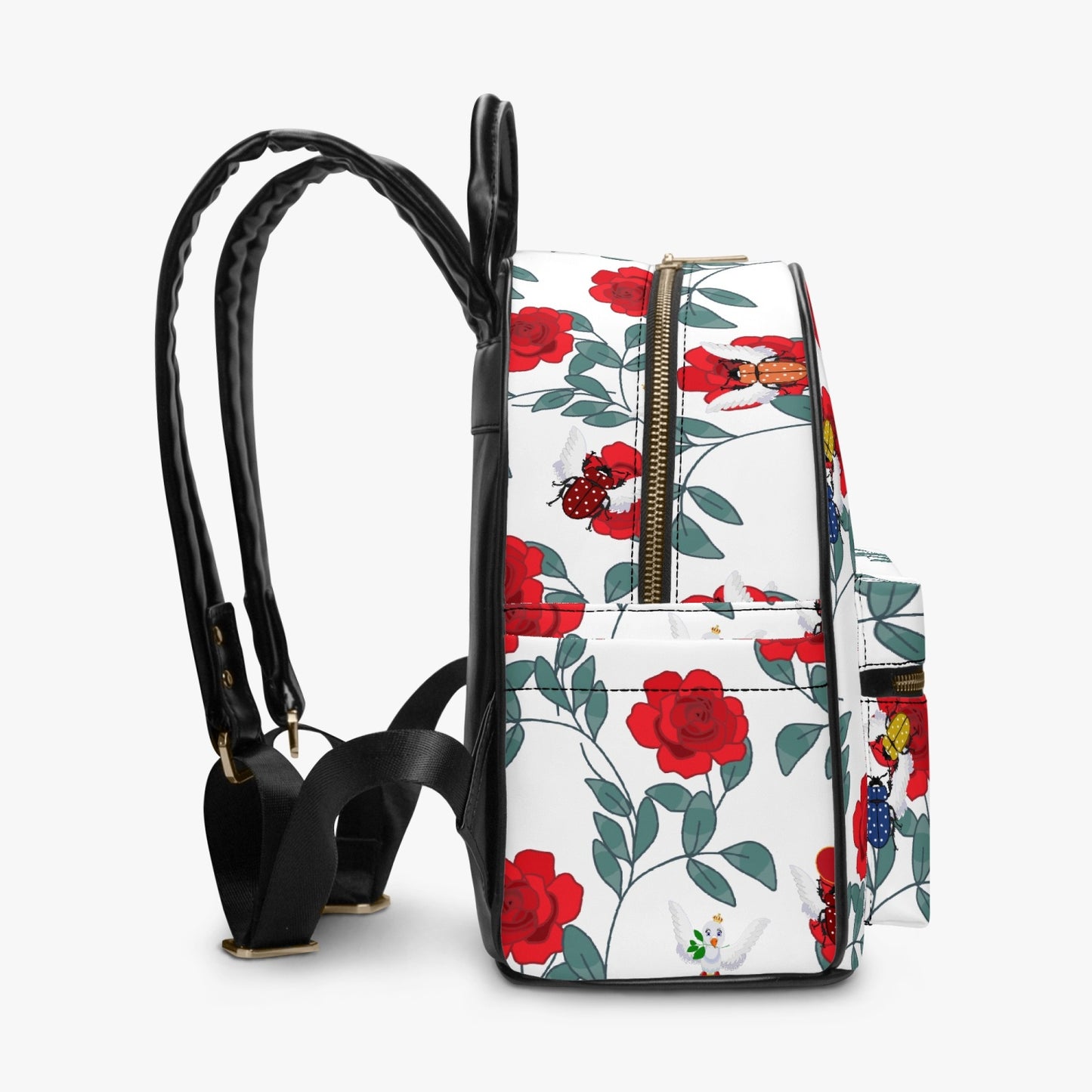GLOBAL FREEDOM UNITED© Women Afghanistan & Germany Red Roses - All Over Printed PU Backpack