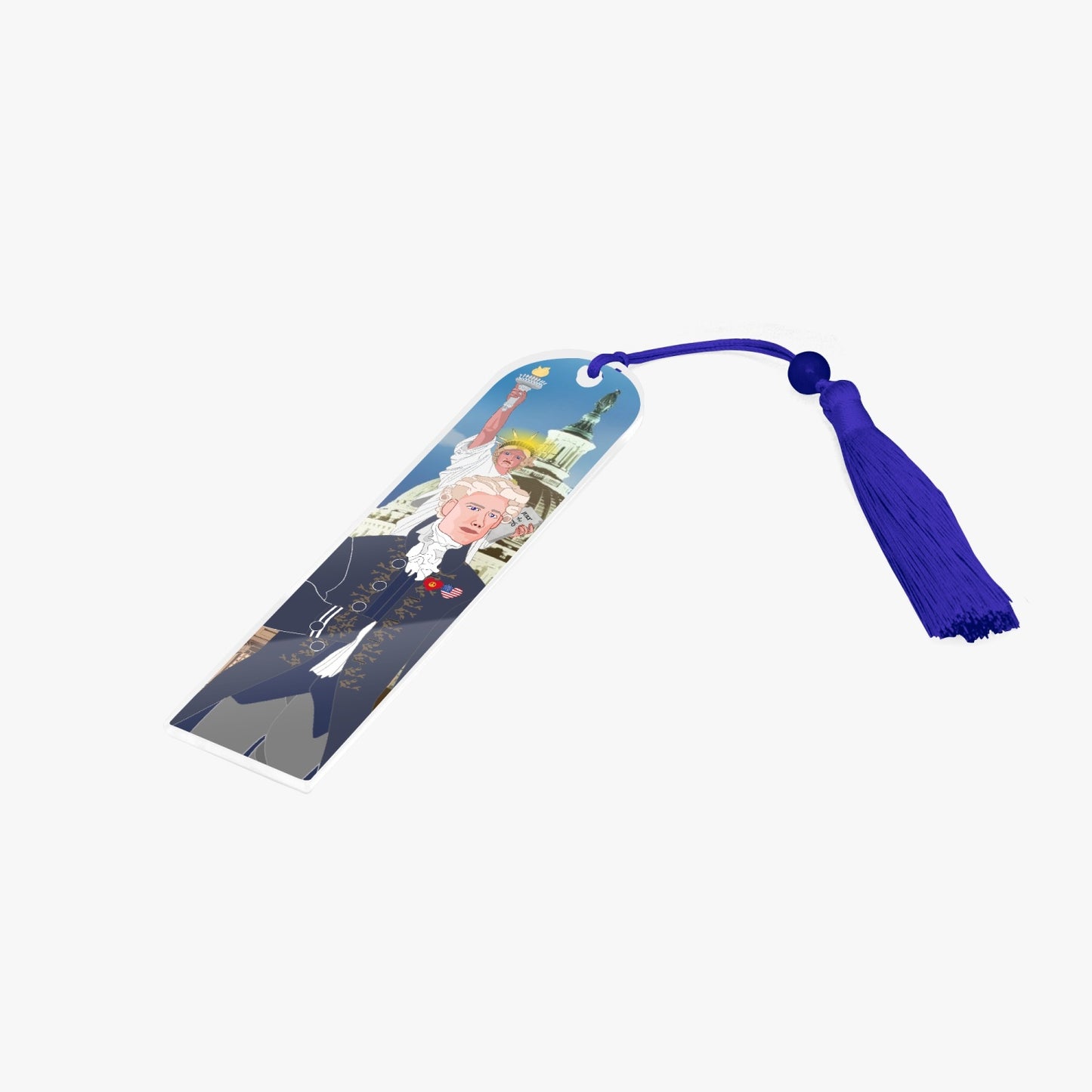 Acrylic Bookmark - Semicircle GLOBAL FREEDOM UNITED© USA BOY V3