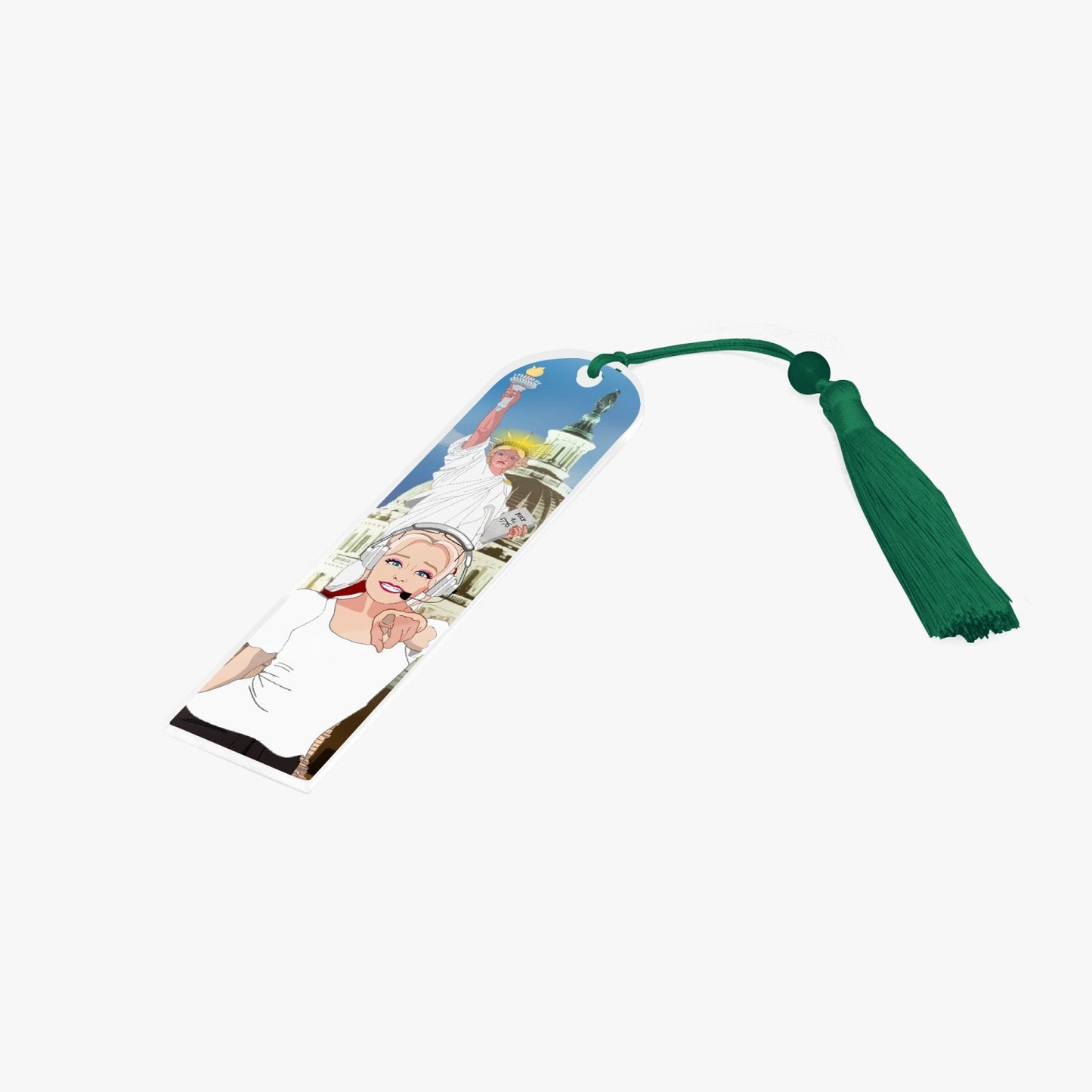 Acrylic Bookmark - Semicircle GLOBAL FREEDOM UNITED© USA GIRL V2