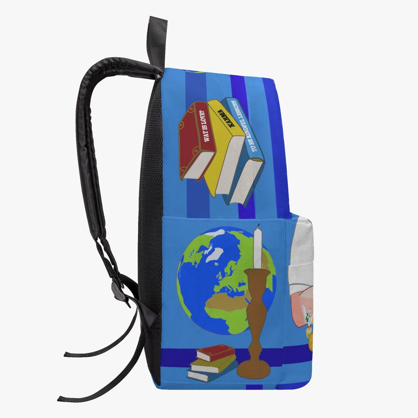 GLOBAL FREEDOM UNITED© Archangel Uriel SPECIAL LESSONS English Deep Blue - All-over-print Canvas Backpack