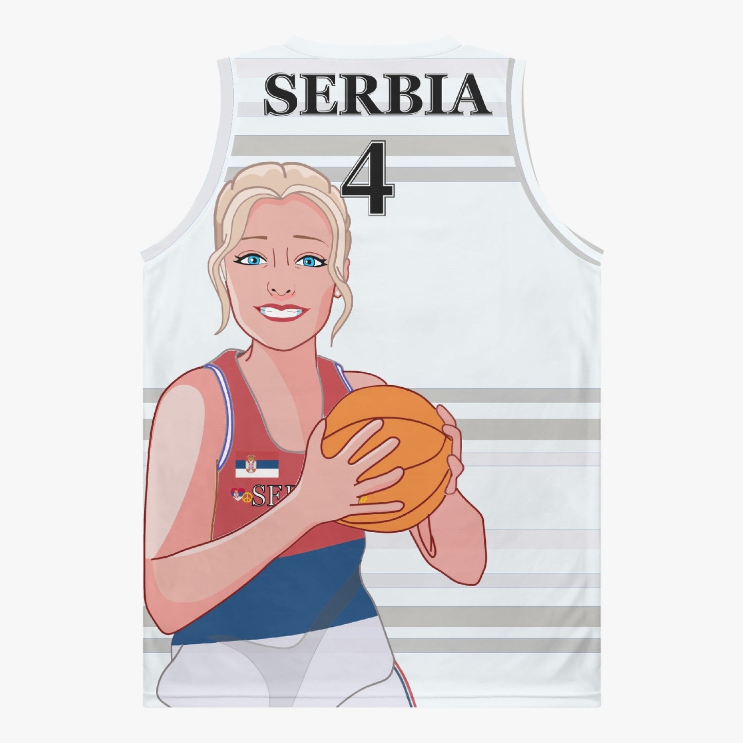 Basketball Jersey GLOBAL FREEDOM UNITED COUPLE EDITION WOMEN SERBIA v2 4
