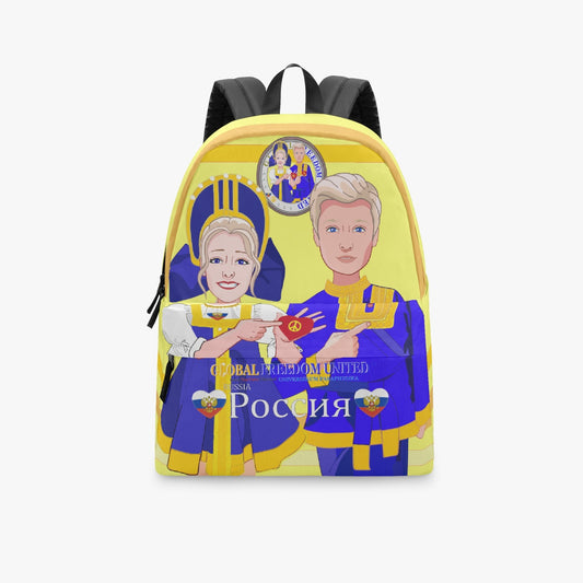 GLOBAL FREEDOM UNITED© Couple Russia Yellow - All-over-print Canvas Backpack