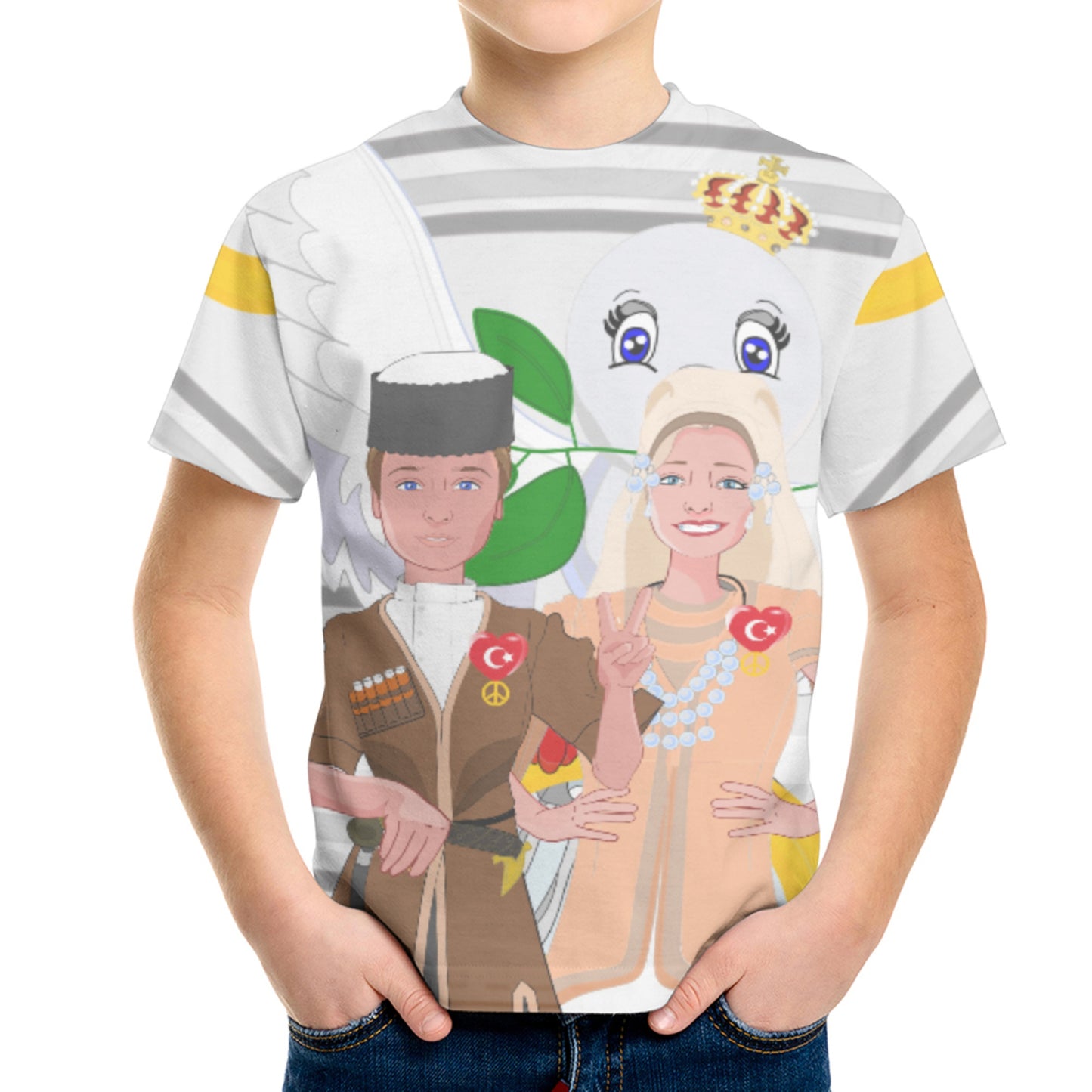 Kid´s T-shirt GLOBAL FREEDOM UNITED© Couple Turkey Grey