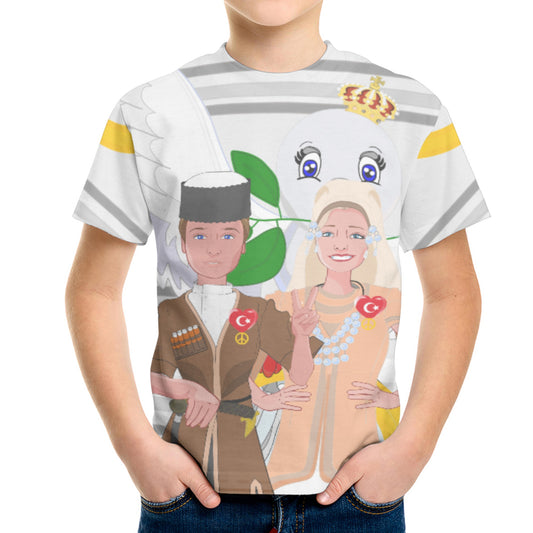 Kid´s T-shirt GLOBAL FREEDOM UNITED© Couple Turkey Grey