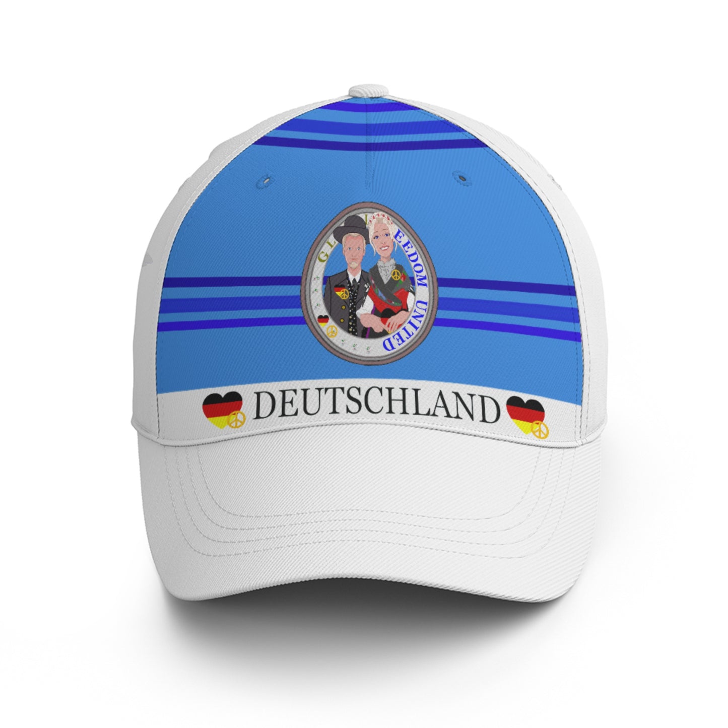 Basketball Cap GLOBAL FREEDOM UNITED© Couple Germany Deep Blue