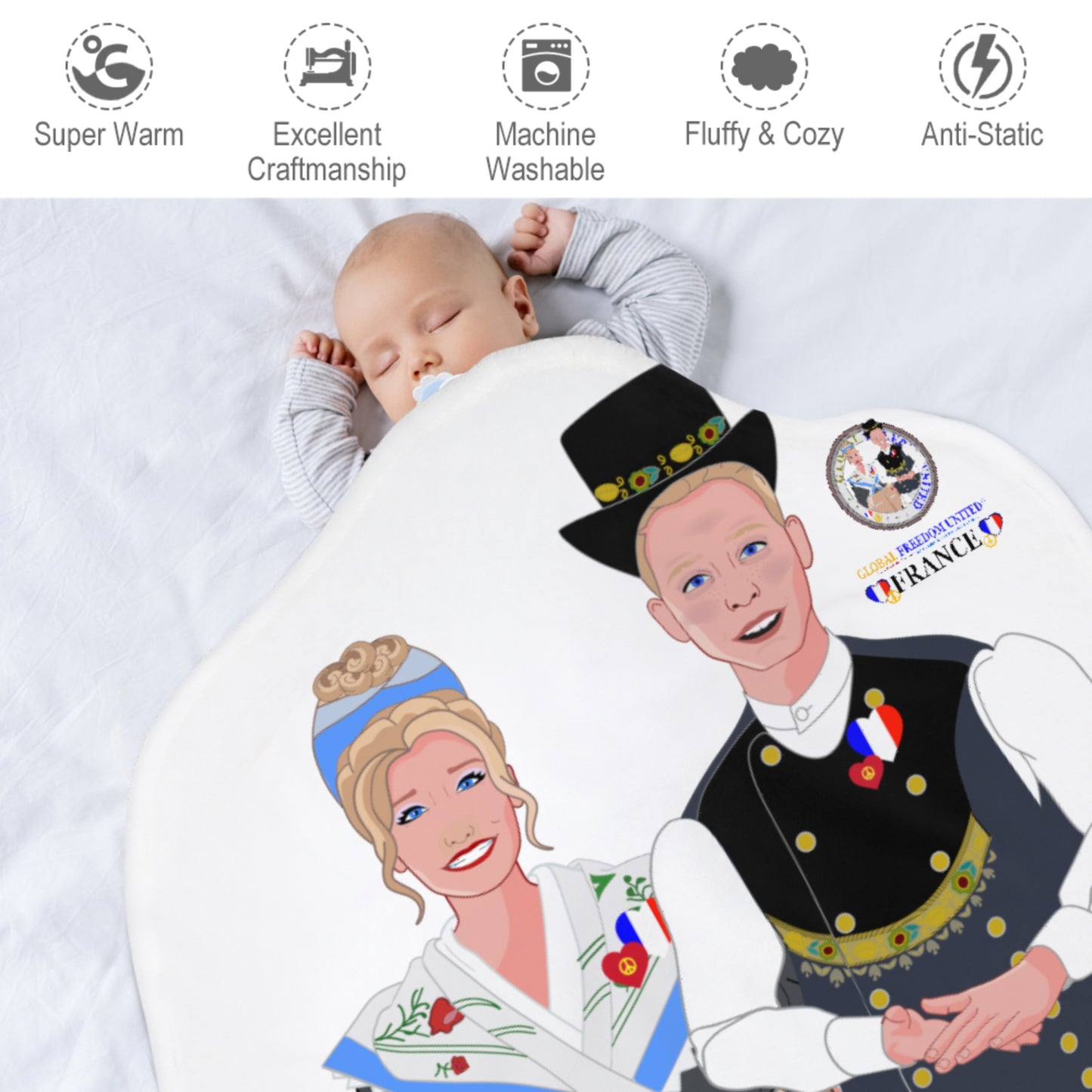 Blanket For Kids GLOBAL FREEDOM UNITED© Couple French