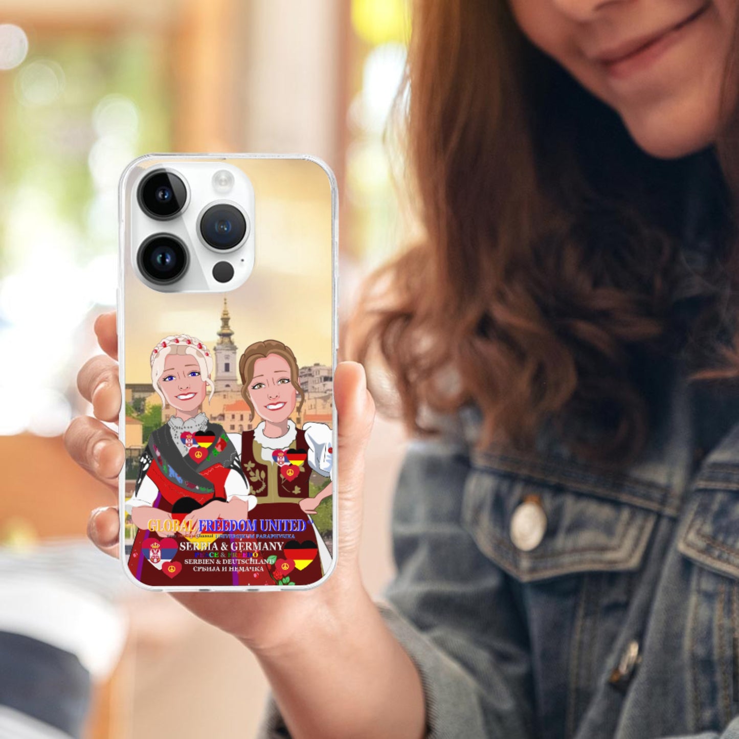 Phone Case GLOBAL FREEDOM UNITED©  Women Serbia & Germany V1