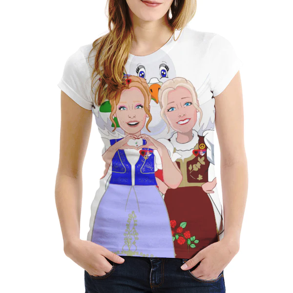 Women´s T-shirt GLOBAL FREEDOM UNITED© Women Albania & Serbia BIG