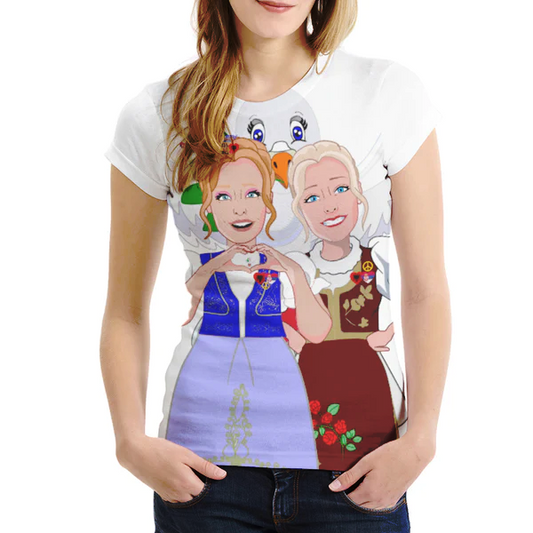 Women´s T-shirt GLOBAL FREEDOM UNITED© Women Albania & Serbia BIG