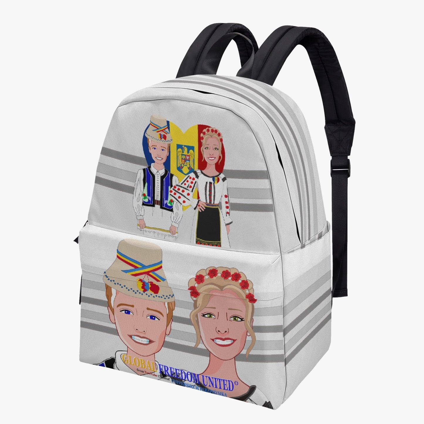 GLOBAL FREEDOM UNITED© COUPLE ROMANIA All-over-print Canvas Backpack