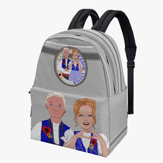 GLOBAL FREEDOM UNITED© Couple Albania Grey - All-over-print Canvas Backpack