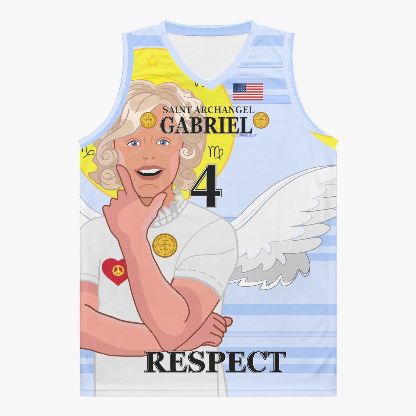 Basketball Jersey GLOBAL FREEDOM UNITED ARCHANGEL GABRIEL USA 4