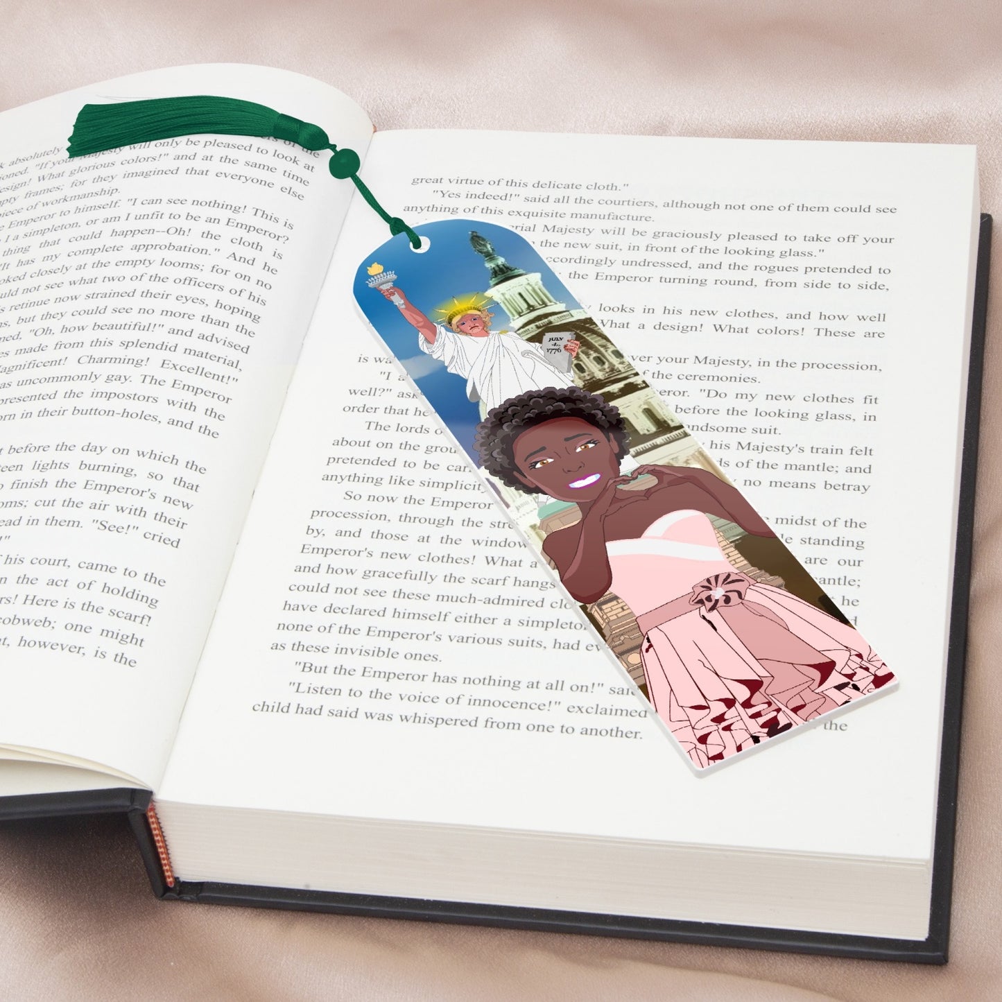 Acrylic Bookmark - Semicircle GLOBAL FREEDOM UNITED© USA GIRL V1