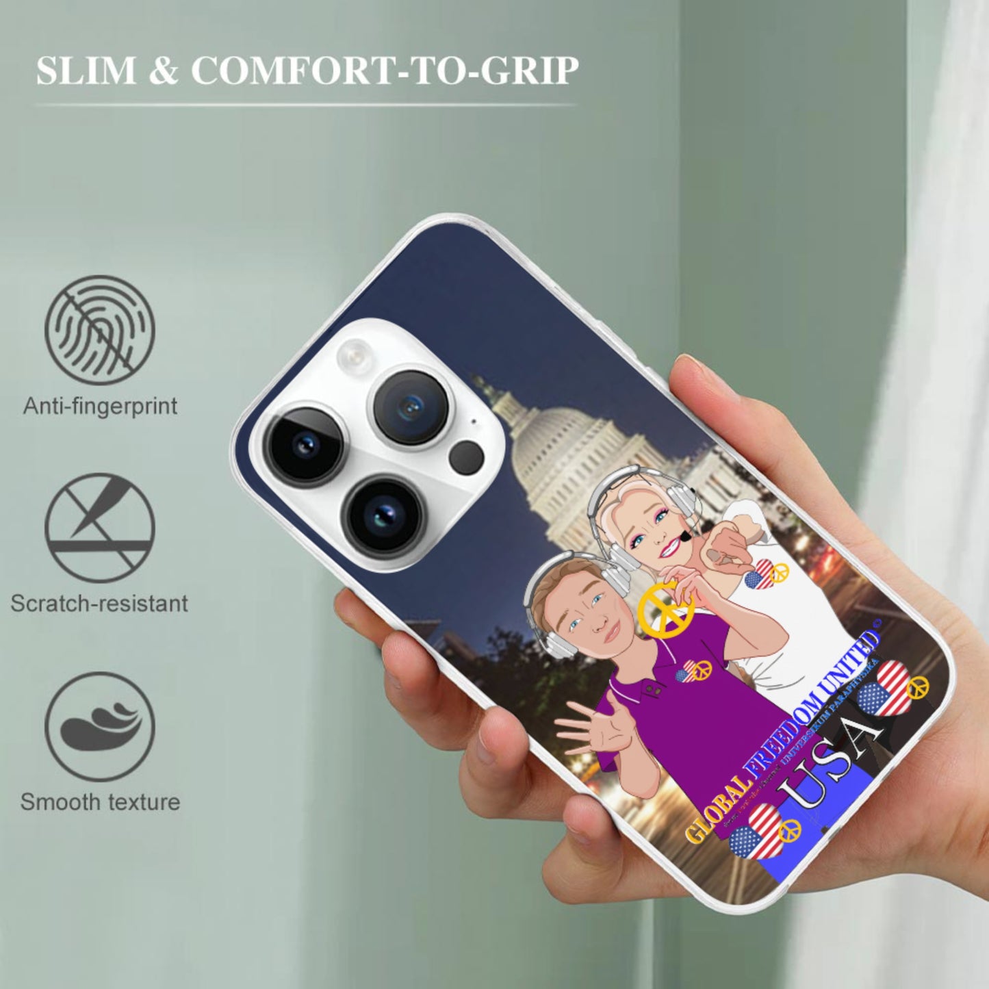 Phone Case GLOBAL FREEDOM UNITED© Couple USA Wight American