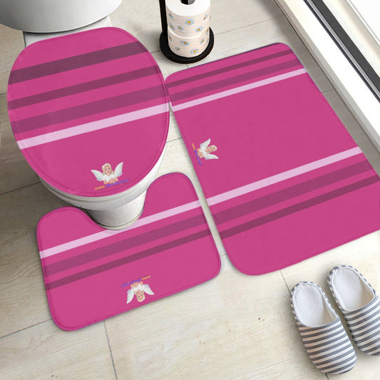 GLOBAL FREEDOM UNITED© Pcs Toilet Rug Set Pink2