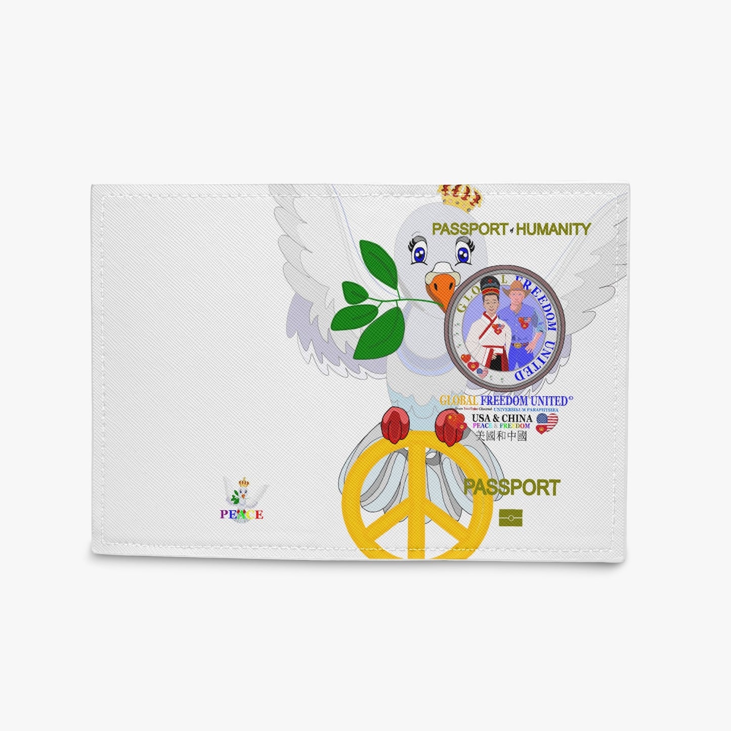 Passport Cover GLOBAL FREEDOM UNITED© MEN CHINA & USA