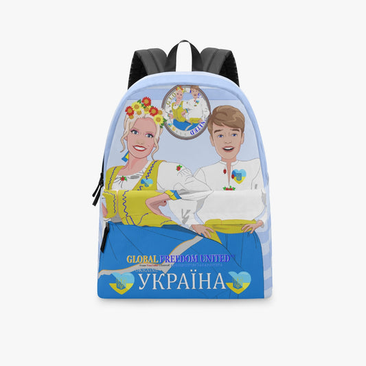 GLOBAL FREEDOM UNITED© Couple Ukrain Light Blue - All-over-print Canvas Backpack