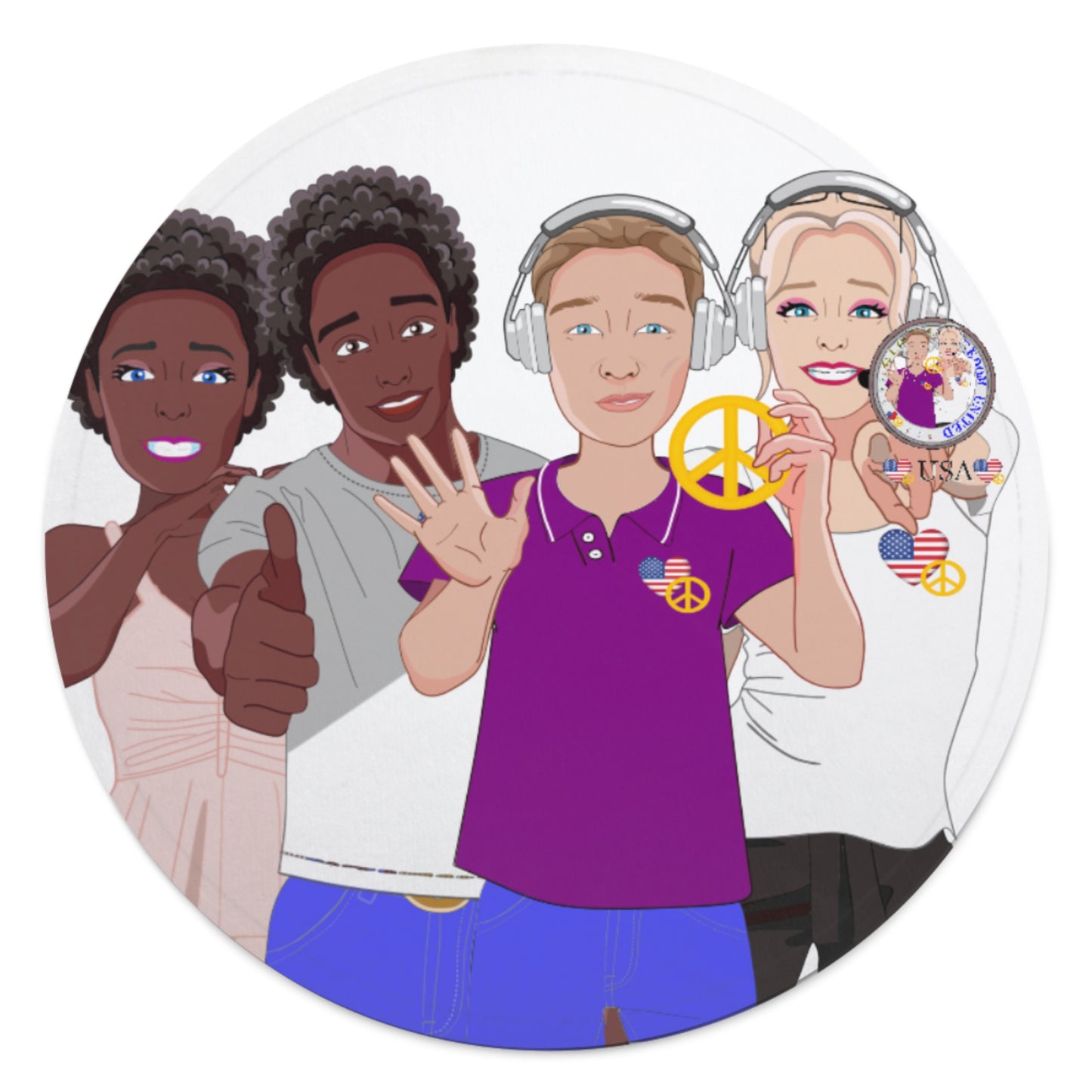 Blanket For Kids GLOBAL FREEDOM UNITED© Couple USA Wight American