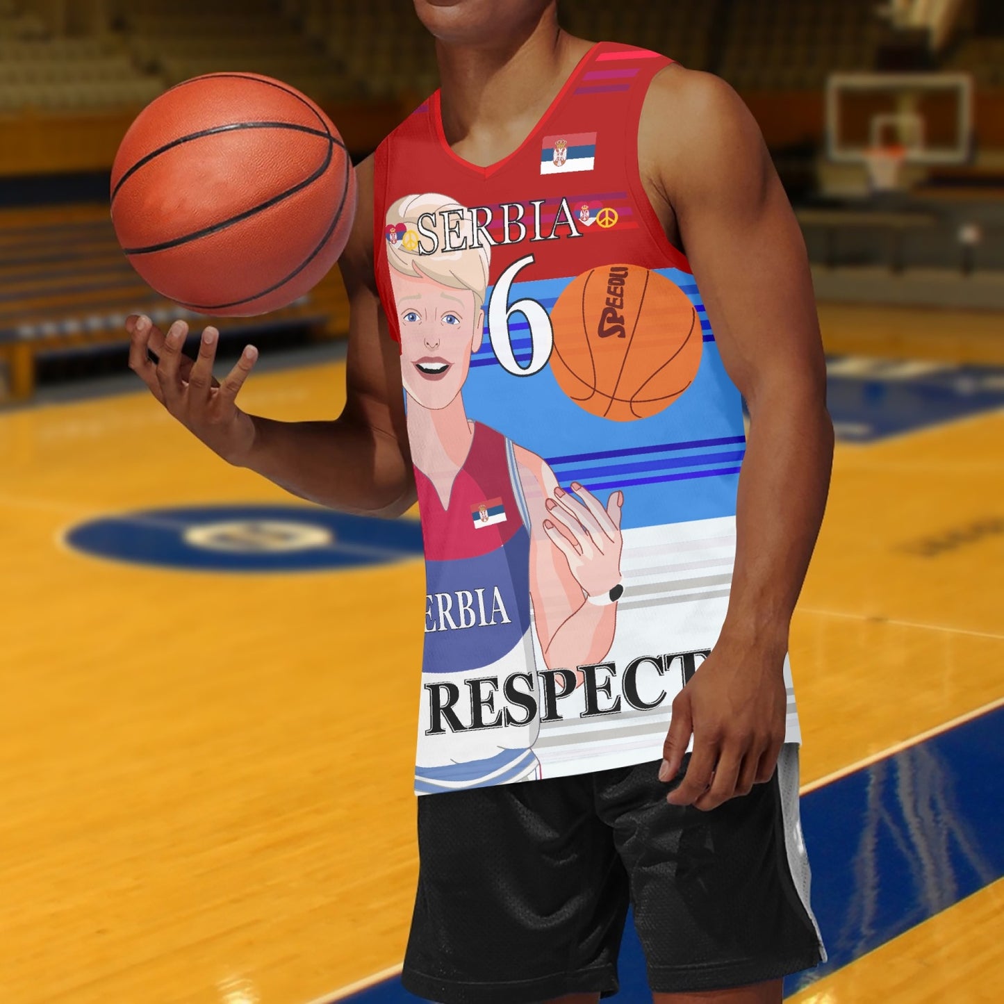 Basketball Jersey GLOBAL FREEDOM UNITED COUPLE EDITION SERBIA MEN V1 6