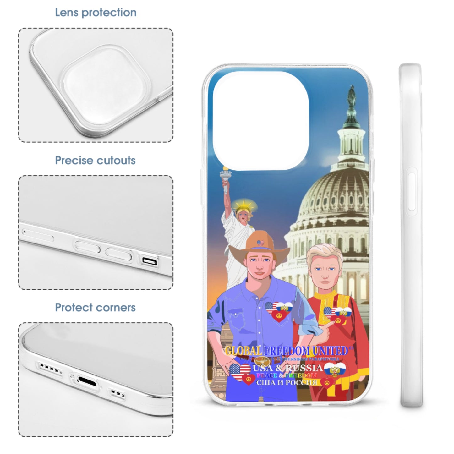 Phone Case GLOBAL FREEDOM UNITED© Men Russia & USA