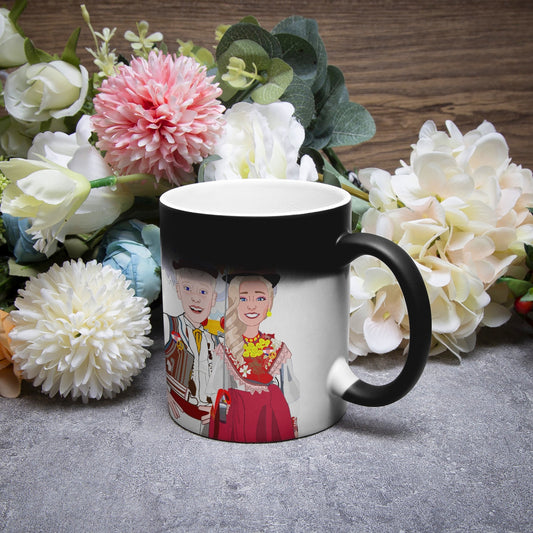 Color Changing Magic Mug GLOBAL FREEDOM UNITED© COUPLE CROATIA