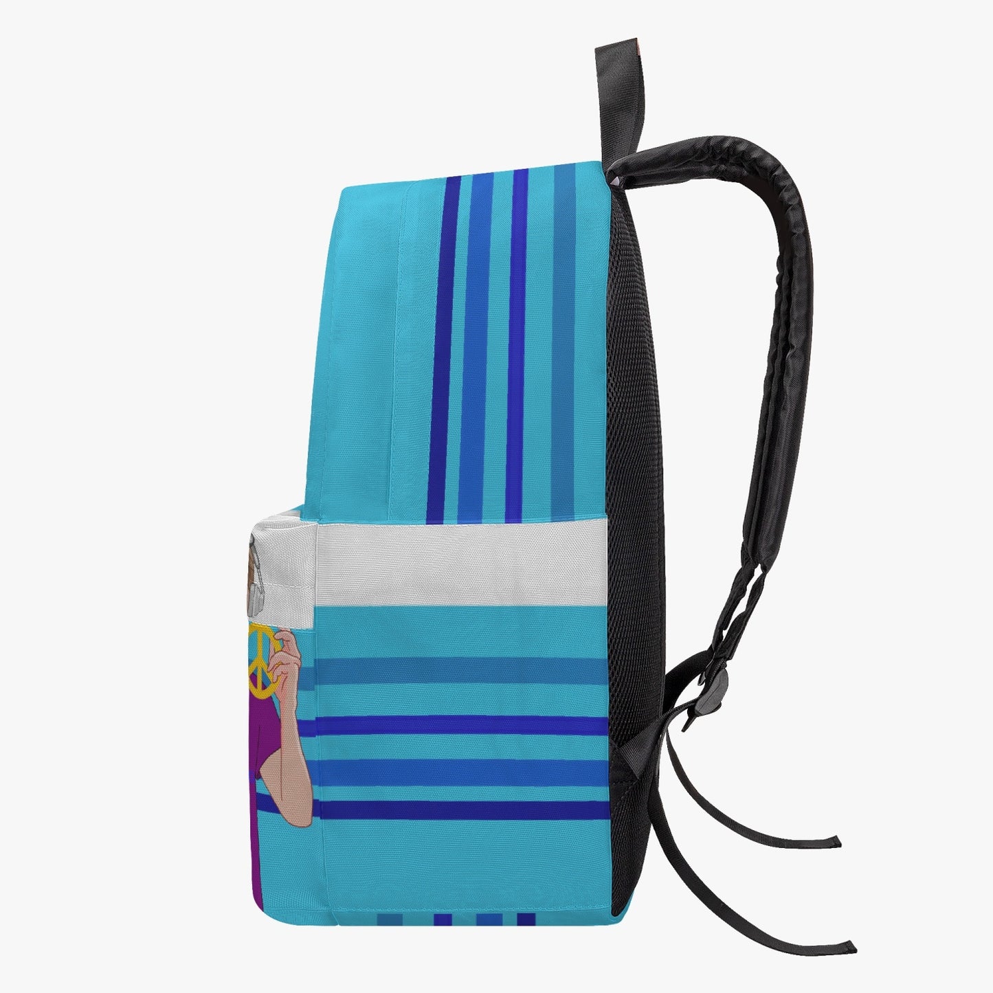 GLOBAL FREEDOM UNITED© Men AFGHANISTAN & USA BLUE All-over-print Canvas Backpack