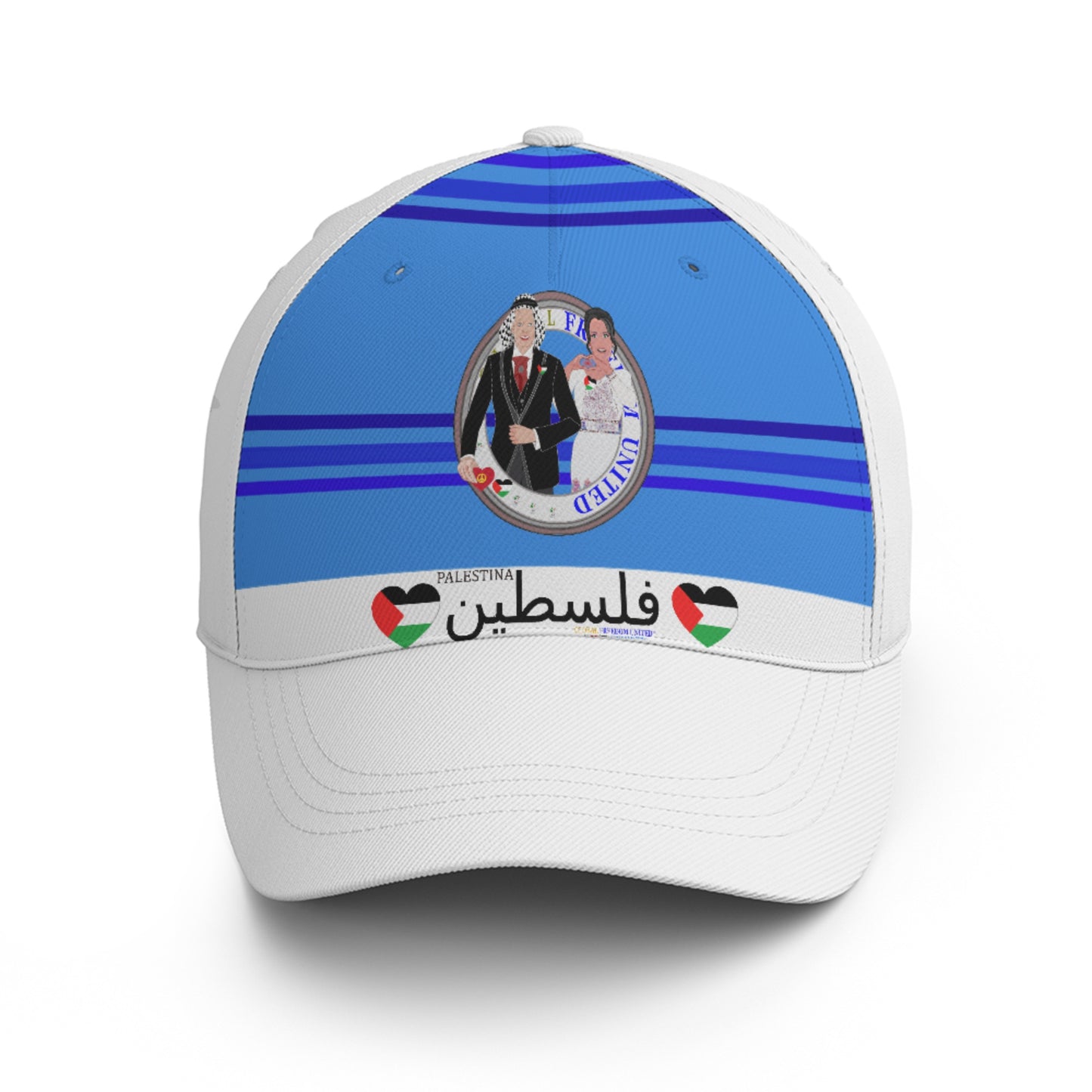 Basketball Cap GLOBAL FREEDOM UNITED© Couple Palestina Deep Blue
