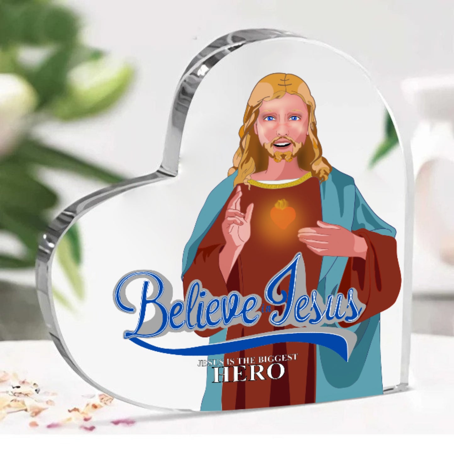 Acryl Heart GLOBAL FREEDOM UNITED© Jesus Christ is the Biggest Hero