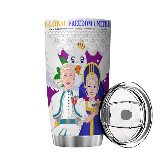 Tumbler GLOBAL FREEDOM UNITED© Women Russia & USA Lilac1