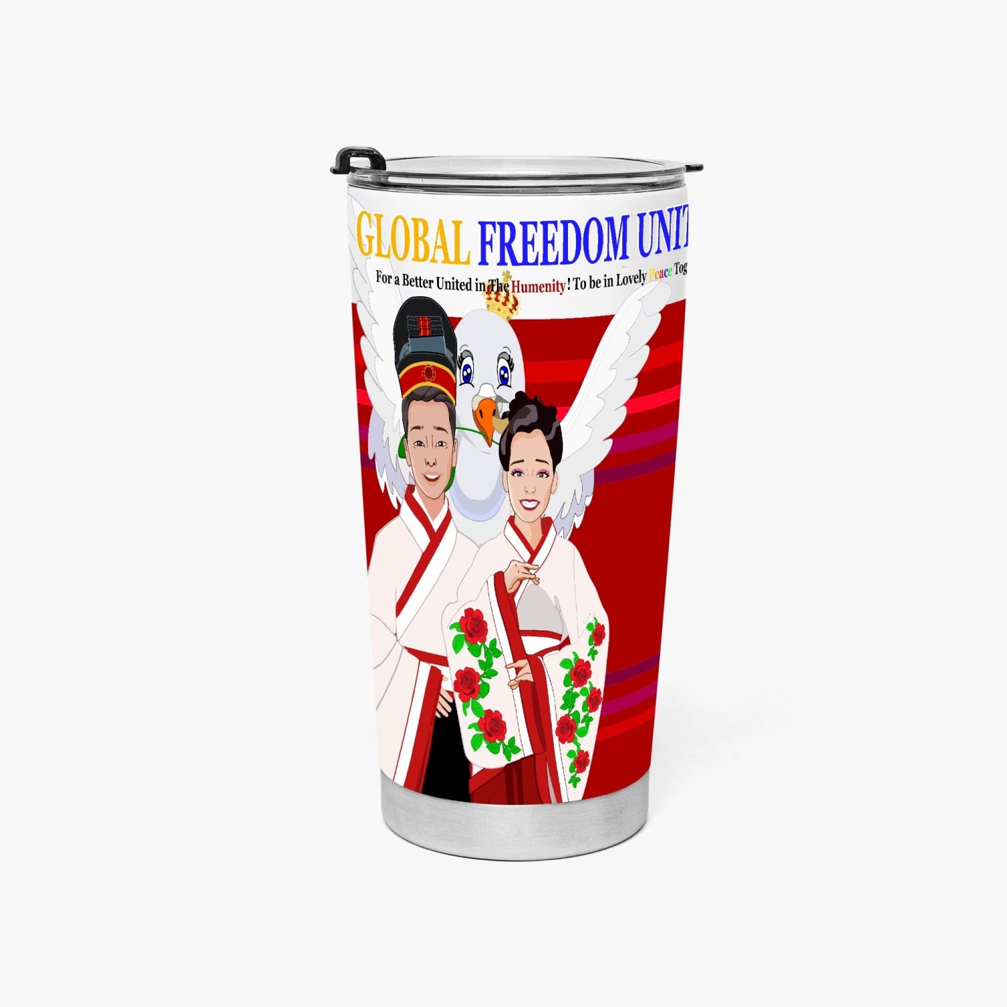 GLOBAL FREEDOM UNITED© Couple China Red - Tumbler