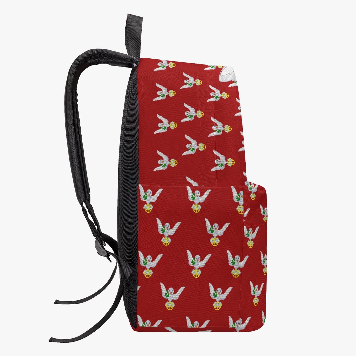 GLOBAL FREEDOM UNITED WOMEN DOVE OF PEACE FRENCH & RUSSIA OLD PEACE RED All-over-print Canvas Backpack