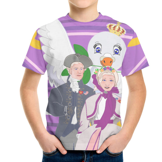 Kid´s T-shirt GLOBAL FREEDOM UNITED© Couple USA V3 Lilac