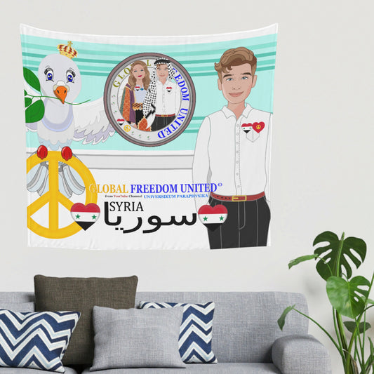 Tapestry GLOBAL FREEDOM UNITED© Couple Syria Light Green