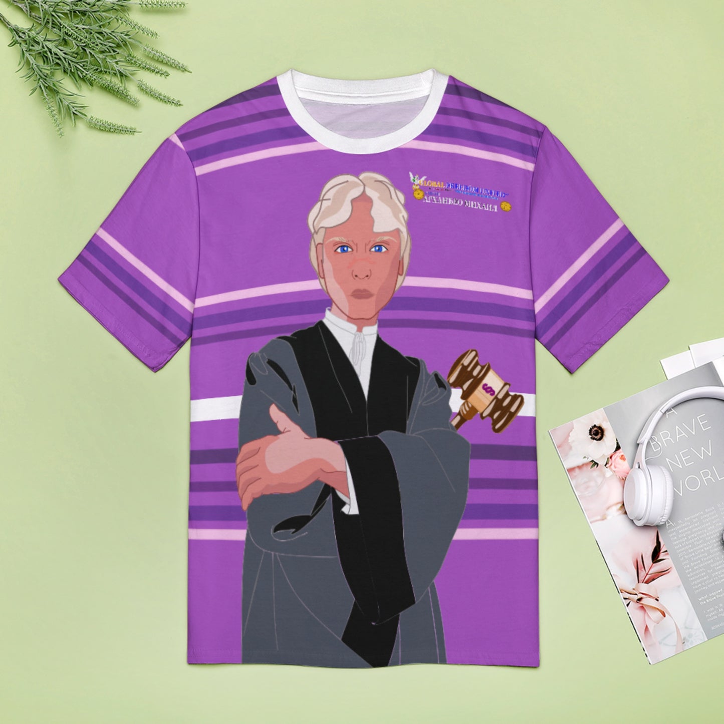 Women´s T-shirt  GLOBAL FREEDOM UNITED© Archangel Michael Serbia V5 Lilac