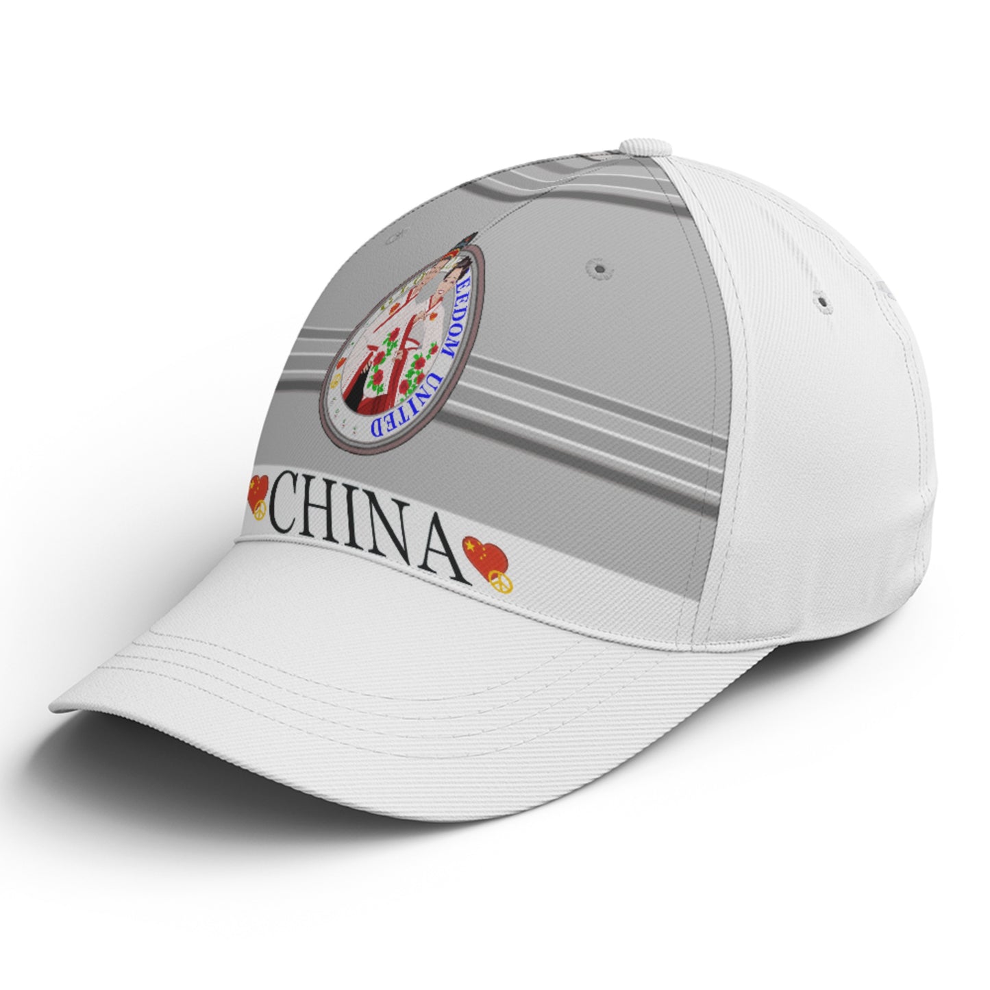 Basketball Cap GLOBAL FREEDOM UNITED© Couple China Grey