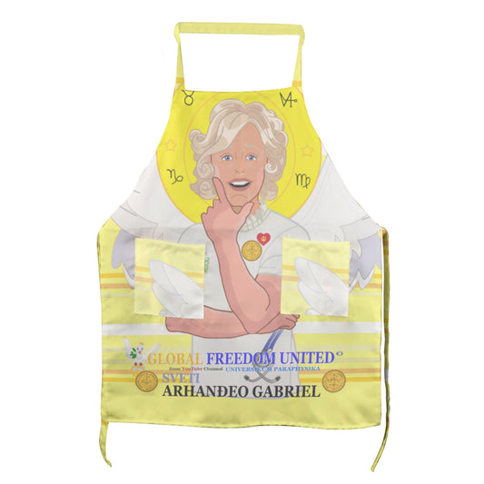 Apron GLOBAL FREEDOM UNITED© Archangel Gabriel Croatia  Yellow