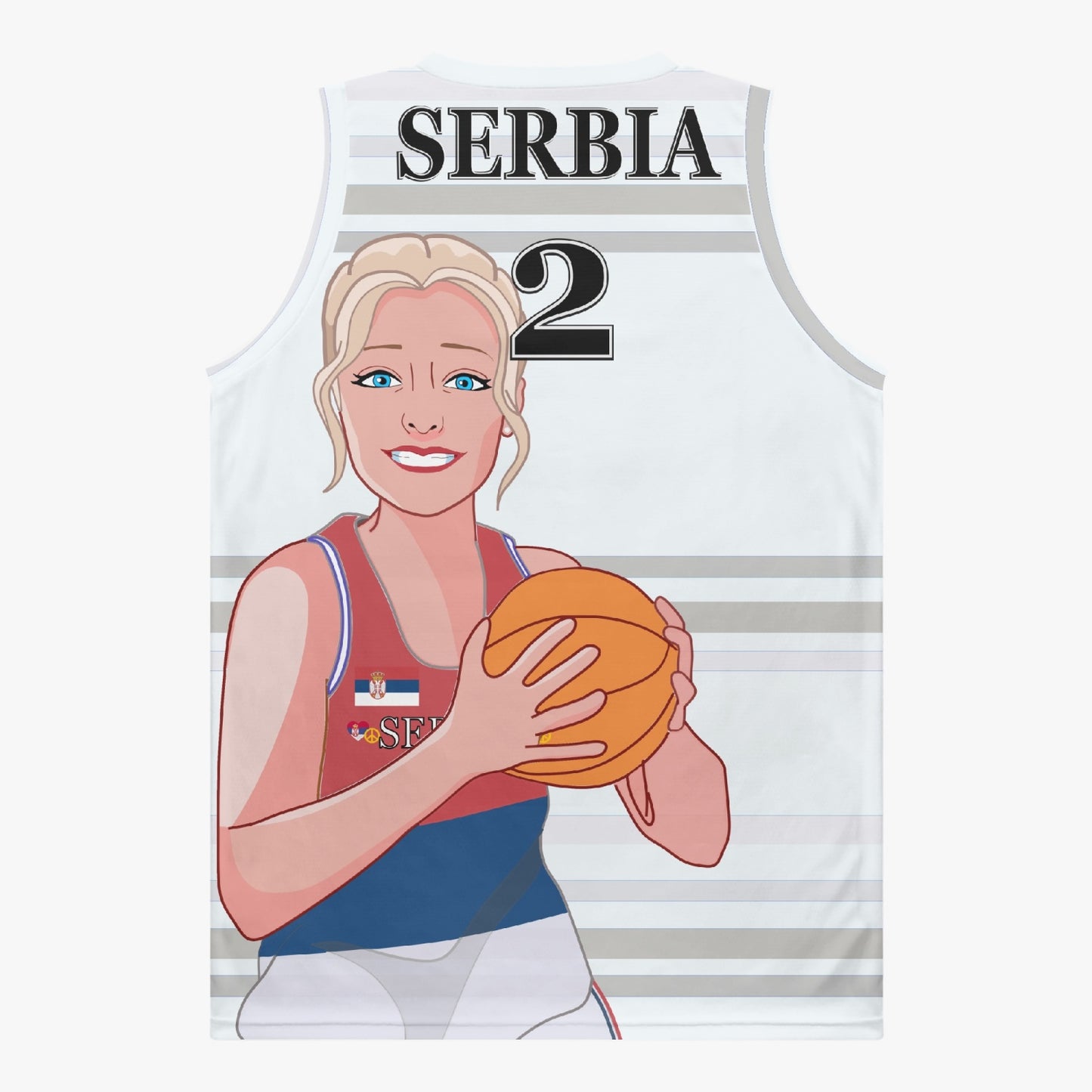 Basketball Jersey GLOBAL FREEDOM UNITED COUPLE EDITION WOMEN SERBIA v2 2