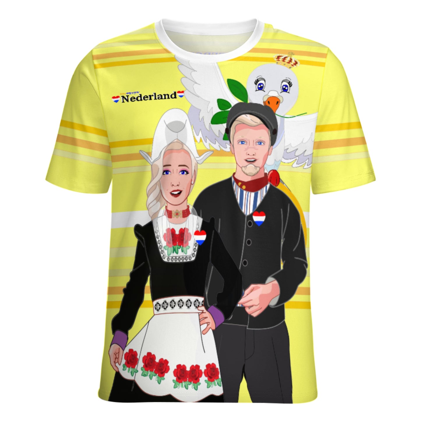 Women´s T-shirt 2 GLOBAL FREEDOM UNITED© Couple Nederland Yellow