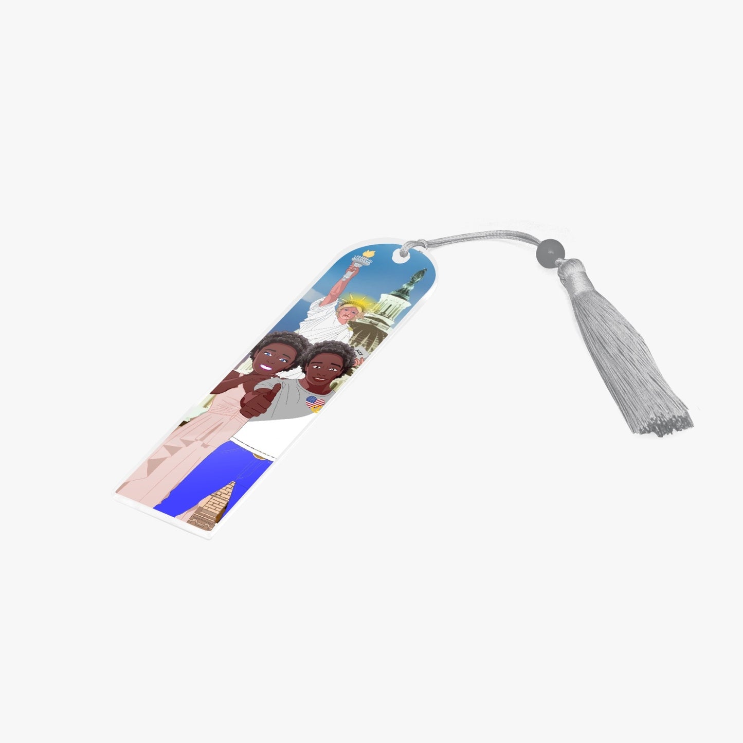 Acrylic Bookmark - Semicircle GLOBAL FREEDOM UNITED© COUPLE USA V1