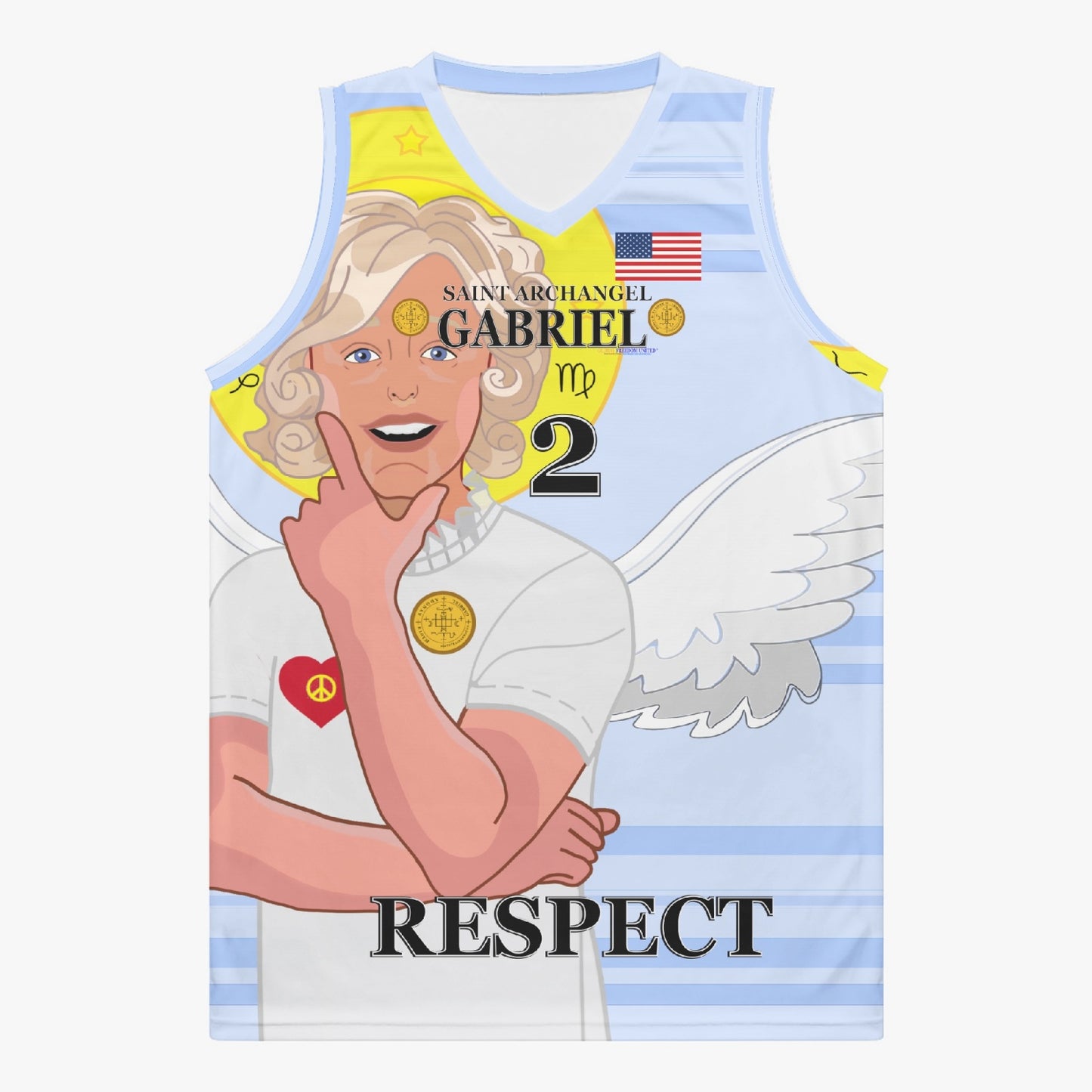 Basketball Jersey GLOBAL FREEDOM UNITED ARCHANGEL GABRIEL USA 2
