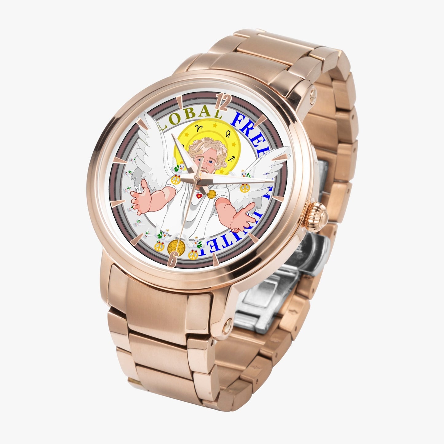 New Steel Strap Automatic Watch (With Indicators) GLOBAL FREEDOM UNITED ARCHANGEL URIEL