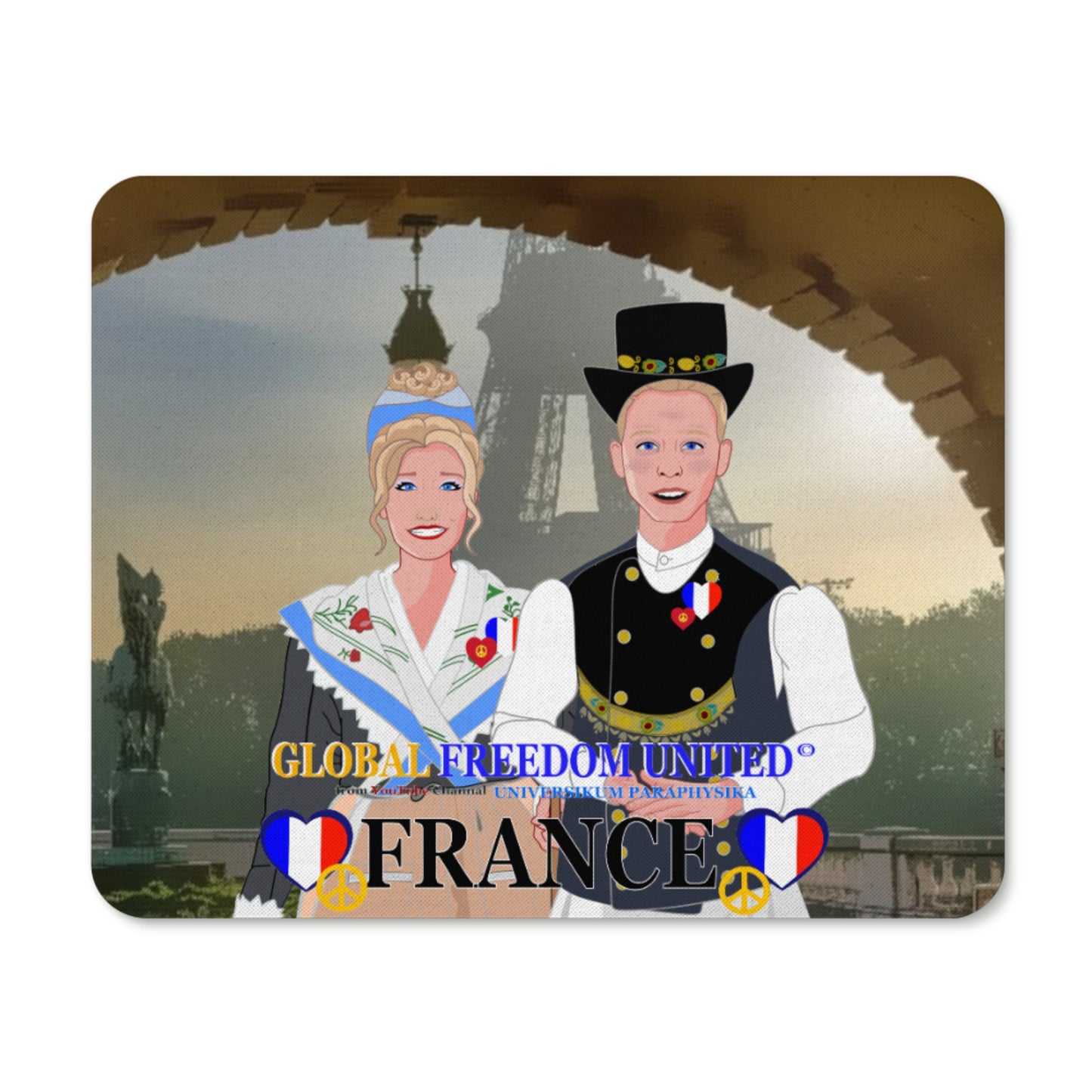 Mouse Pad GLOBAL FREEDOM UNITED© Couple French