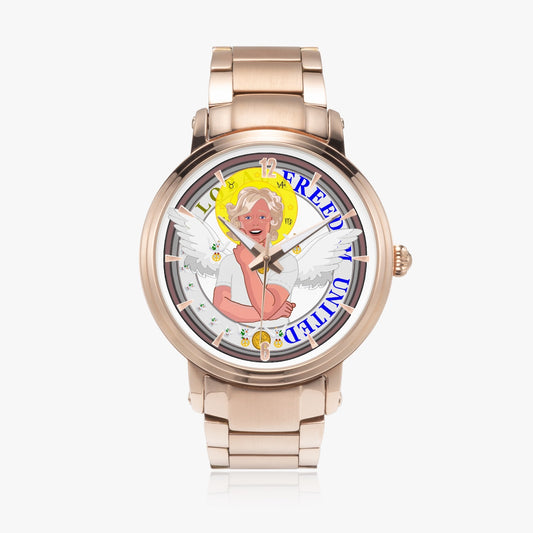 New Steel Strap Automatic Watch (With Indicators) GLOBAL FREEDOM UNITED© ARCHANGEL GABRIEL